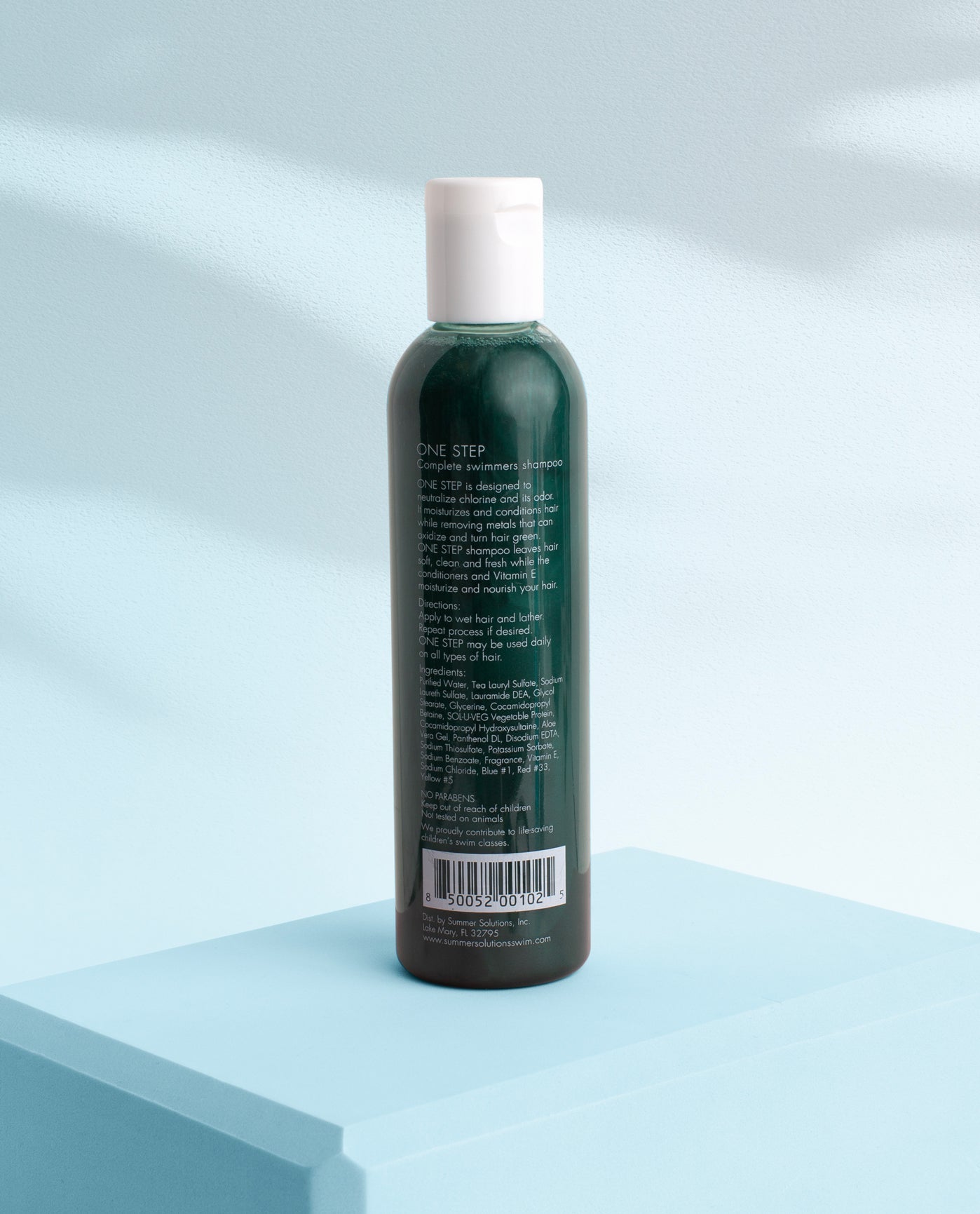 BACK VIEW OF SUMMER SOLUTIONS ONE STEP SHAMPOO AND CONDITIONER | ACCESSORIES