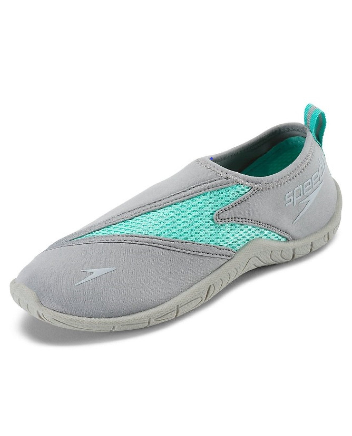 FRONT OF SPEEDO FROST AND GREY WOMEN'S SURFWALKER PRO 3.0 WATER SHOES | 052 SPEEDO FROST
