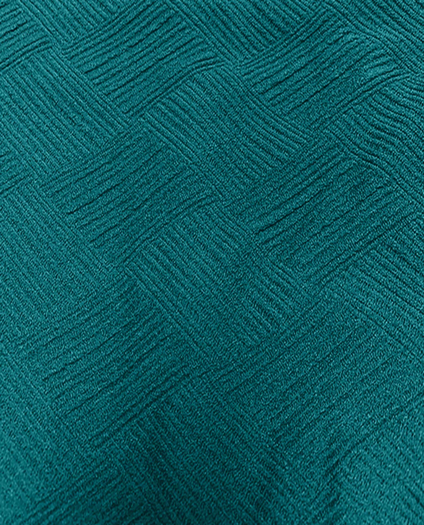 FABRIC SWATCH VIEW OF CHLORINE RESISTANT AQUAMORE SOLID SIGNATURE TEXTURED SCOOP NECK ONE PIECE SWIMSUIT | 010L AQS SIGNATURE DEEP OCEAN