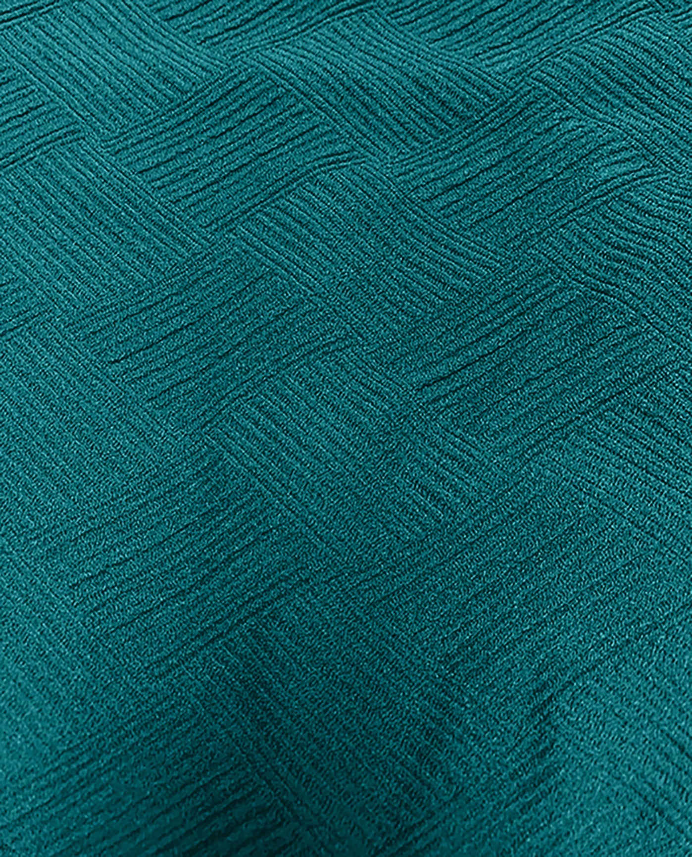 FABRIC SWATCH VIEW OF CHLORINE RESISTANT AQUAMORE SOLID SIGNATURE TEXTURED SCOOP NECK PLUS SIZE SWIMSUIT | 010 AQS SIGNATURE DEEP OCEAN