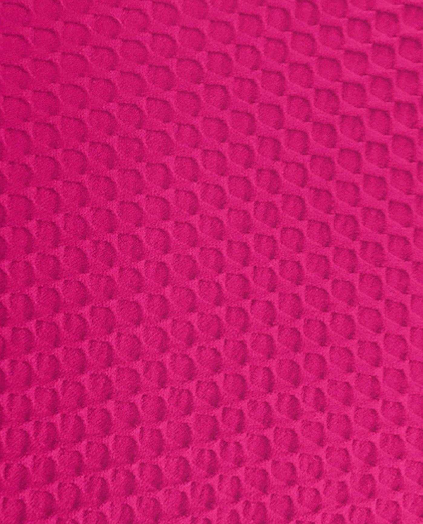 FABRIC SWATCH VIEW OF CHLORINE RESISTANT AQUAMORE COLOR BLOCK TEXTURED HIGH NECK ONE PIECE SWIMSUIT | 606 AQT TEXTURED PINK