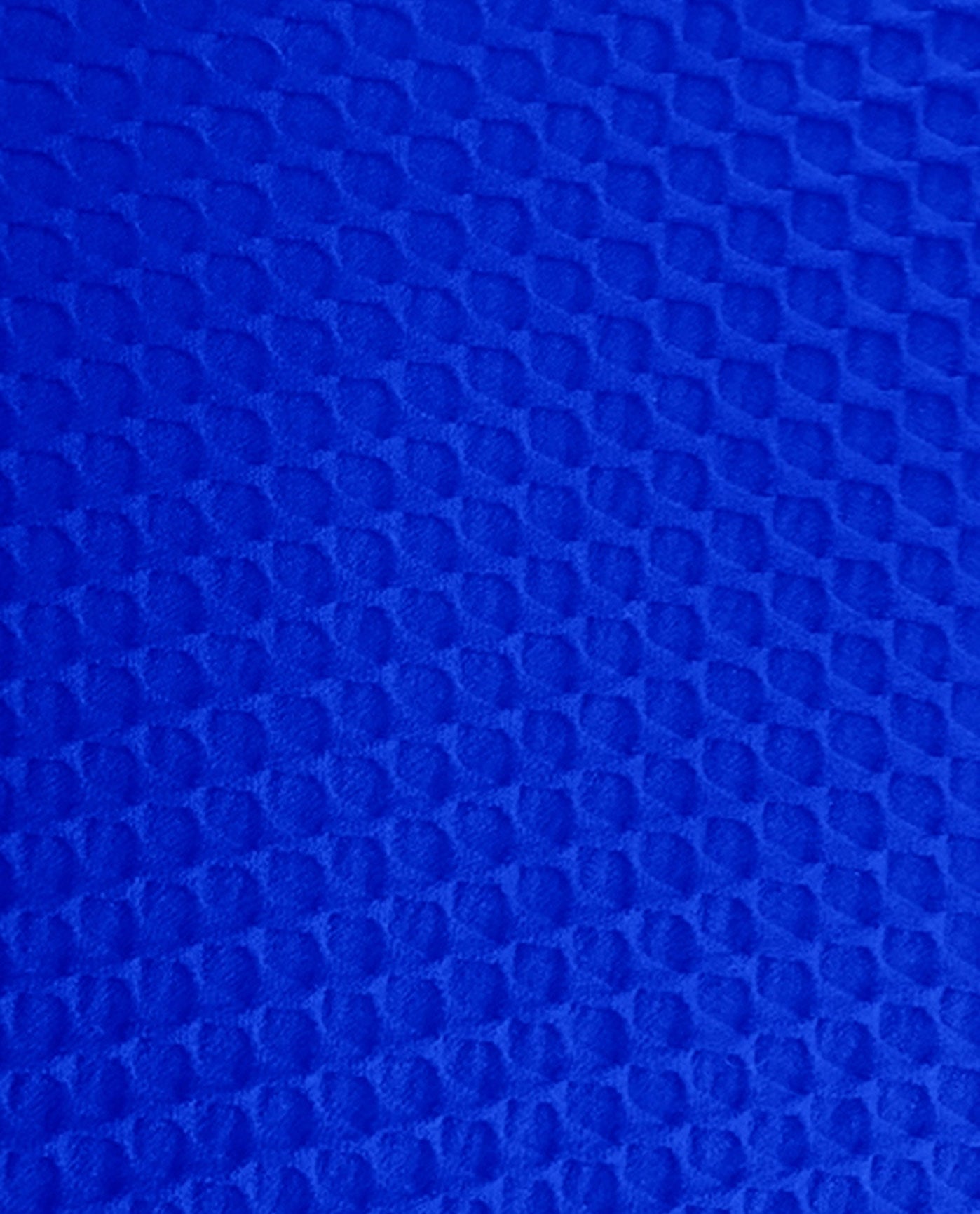 FABRIC SWATCH VIEW OF CHLORINE RESISTANT AQUAMORE SOLID TEXTURED HIGH NECK PLUS SIZE SWIMSUIT | 501L AQT TEXTURED AZURE