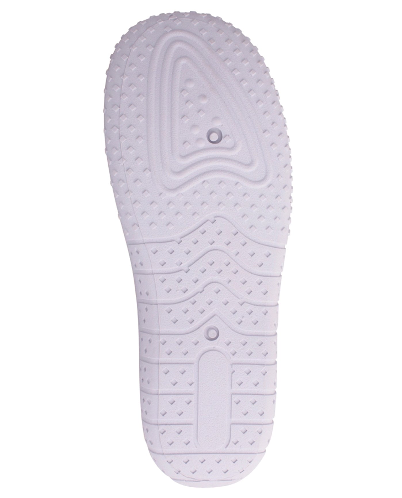BOTTOM VIEW OF CHLORINE RESISTANT AQUAMORE COLOR BLOCK MESH AQUA WALKER WOMEN'S WATER SHOE | 101 AQM BLACK