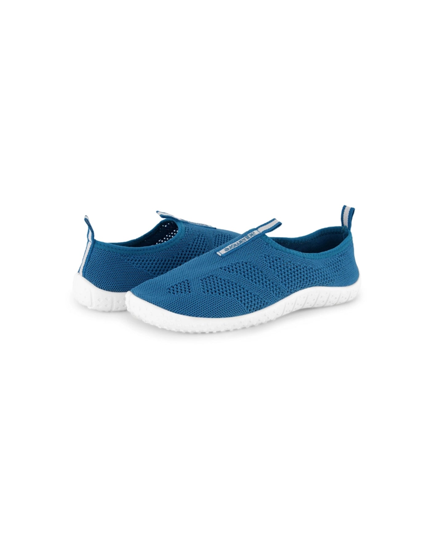FRONT VIEW OF CHLORINE RESISTANT AQUAMORE COLOR BLOCK MESH AQUA WALKER WOMEN'S WATER SHOE | 102 AQM DEEP TEAL