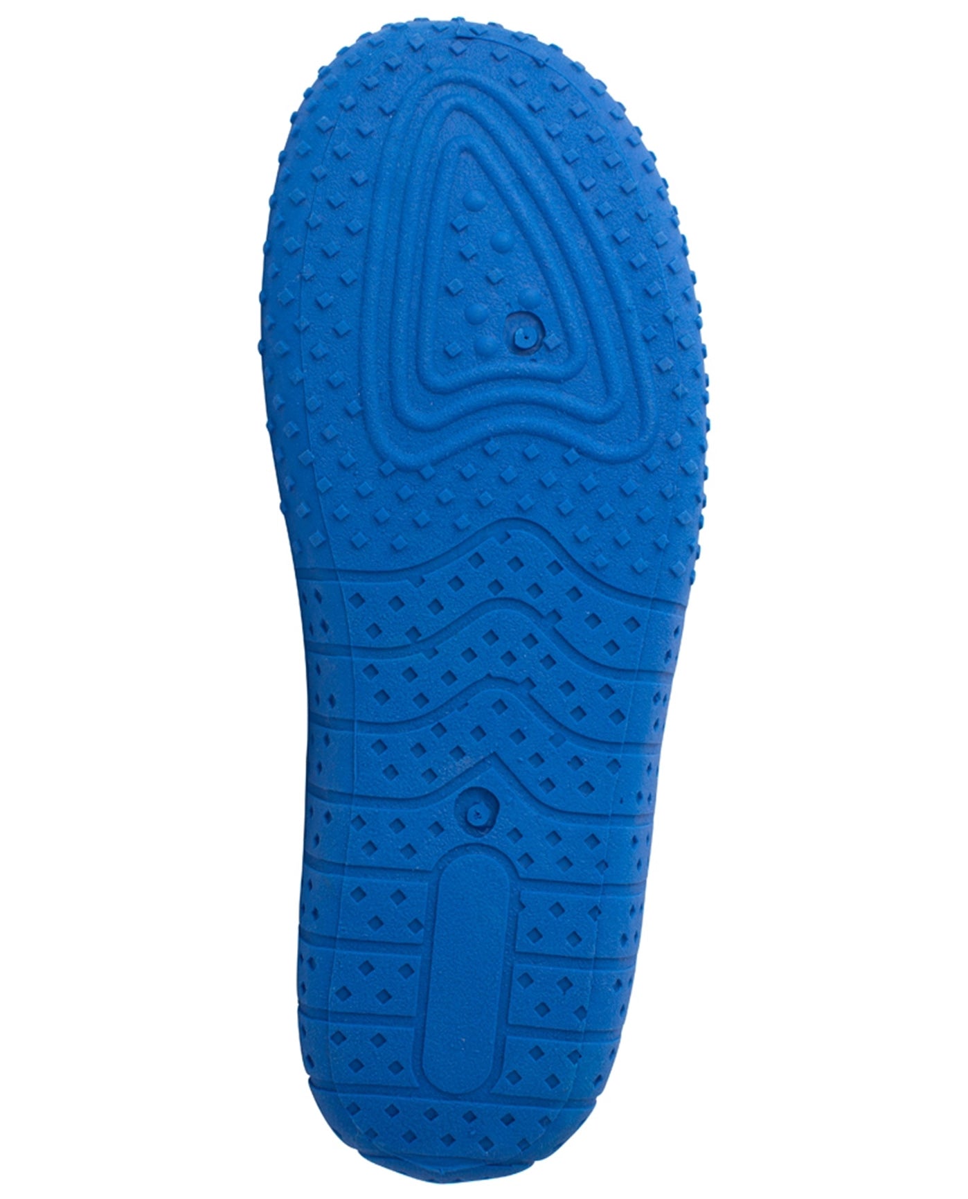 BOTTOM VIEW OF CHLORINE RESISTANT AQUAMORE COLOR BLOCK MESH AQUA WALKER WOMEN'S WATER SHOE | 103 AQM NAVY