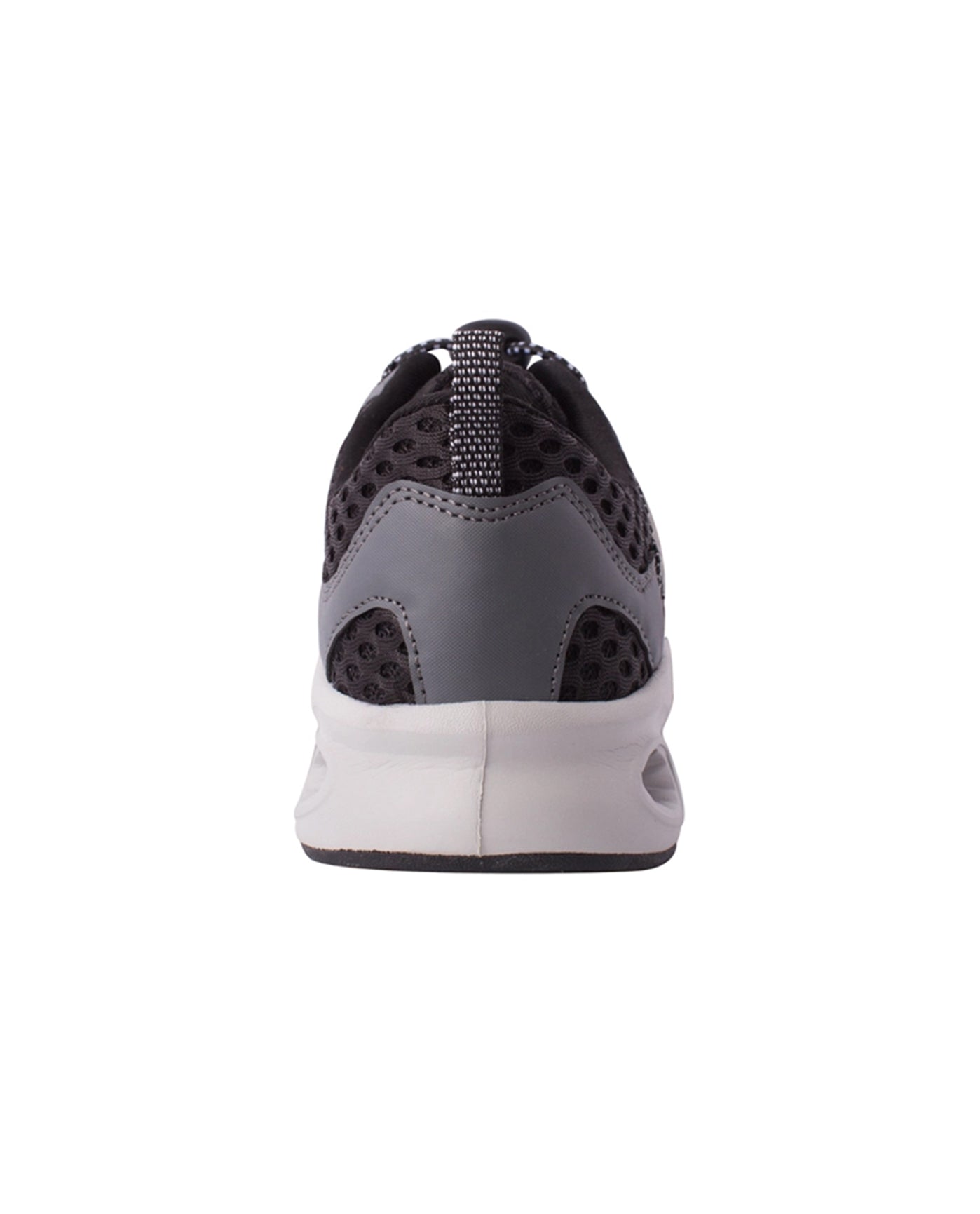 BACK VIEW OF CHLORINE RESISTANT AQUAMORE COLOR BLOCK AQUACISER WOMEN'S WATER SHOE | 104 AQM BLACK