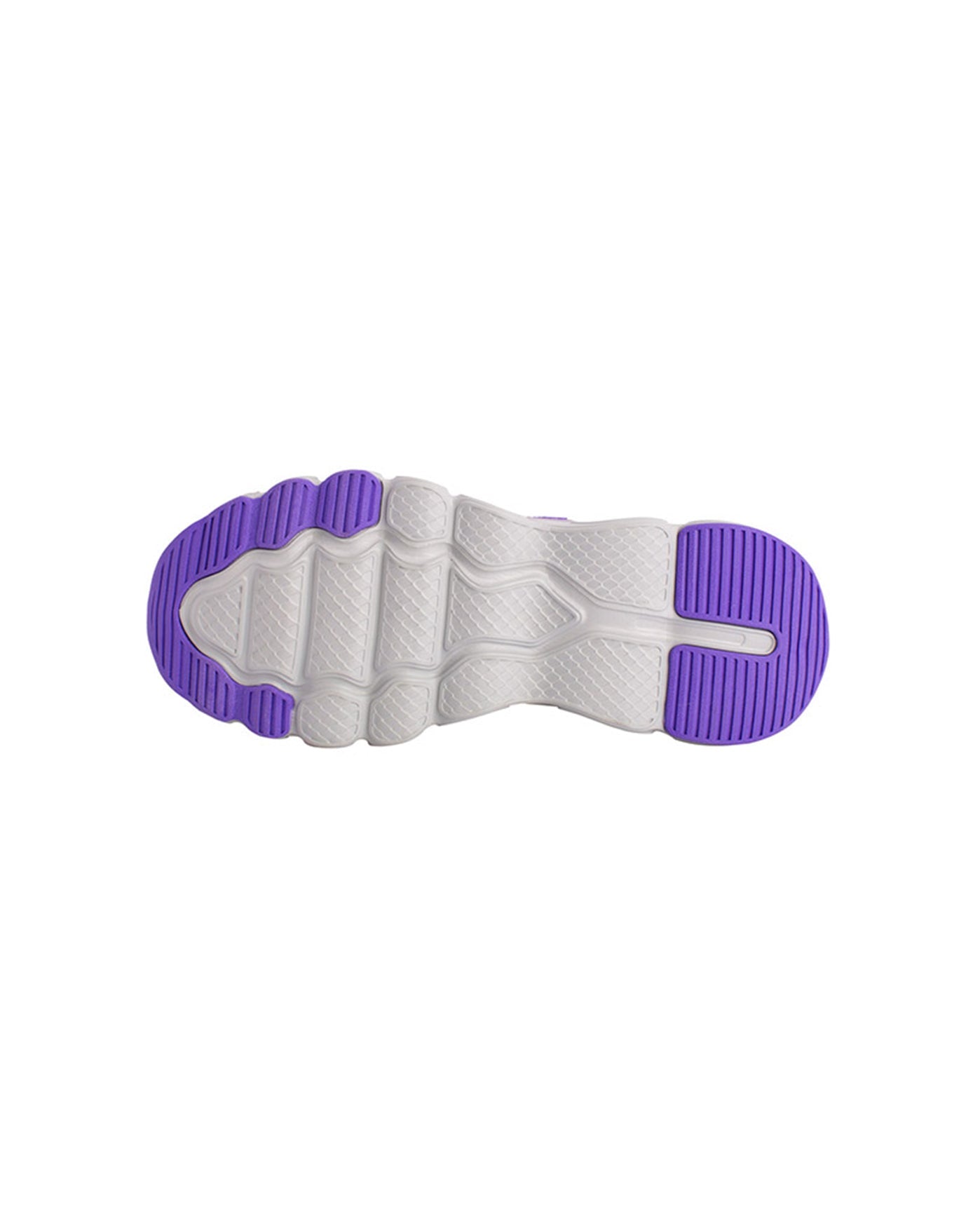 BOTTOM VIEW OF CHLORINE RESISTANT AQUAMORE COLOR BLOCK AQUACISER WOMEN'S WATER SHOE | 106 AQM PURPLE