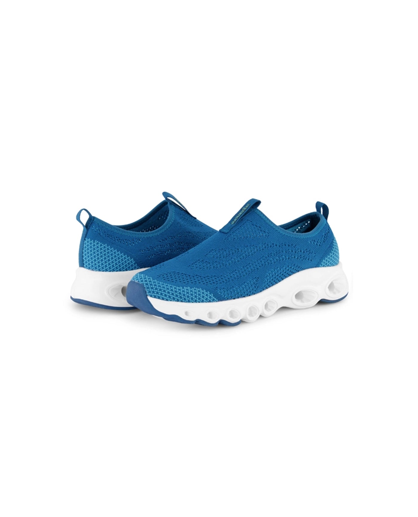 FRONT VIEW OF CHLORINE RESISTANT AQUAMORE COLOR BLOCK AQUA CRUISER WOMEN'S WATER SHOE | 110 AQM DEEP TEAL