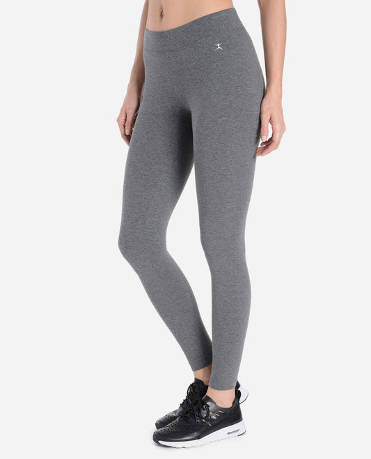 FRONT OF DANSKIN MID-RISE ANKLE LEGGING | DSK CHARCOAL GREY HEATHER