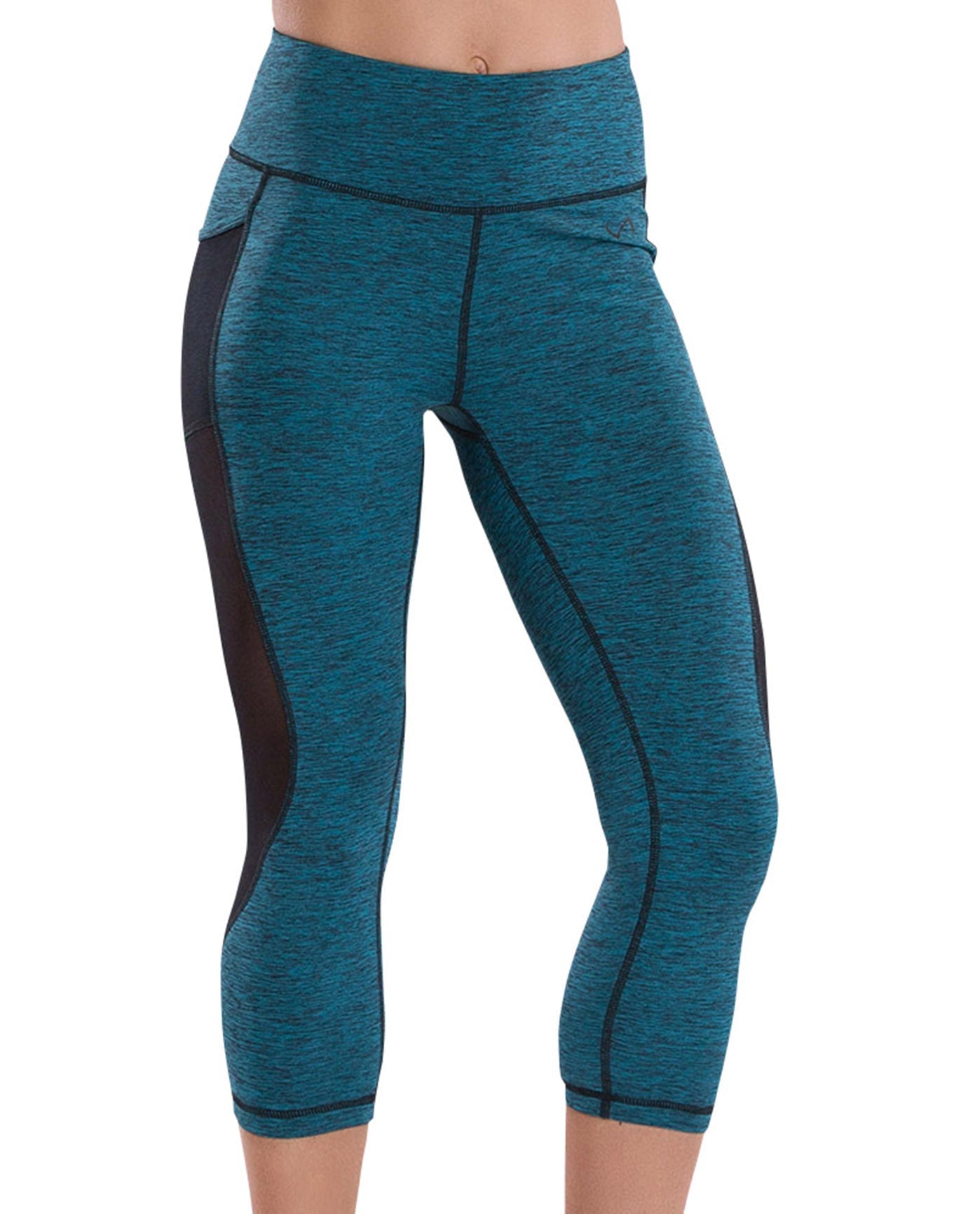 FRONT OF TLF APPAREL PRIMA MESH ROAM CAPRI | TLF JADE