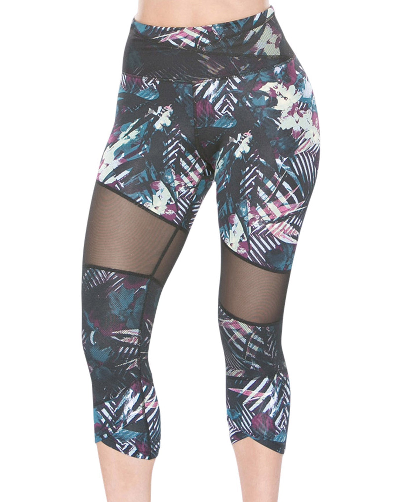 FRONT OF TLF APPAREL MUSE MESH PANEL BRIGITTE CAPRI | TLF PARADISE