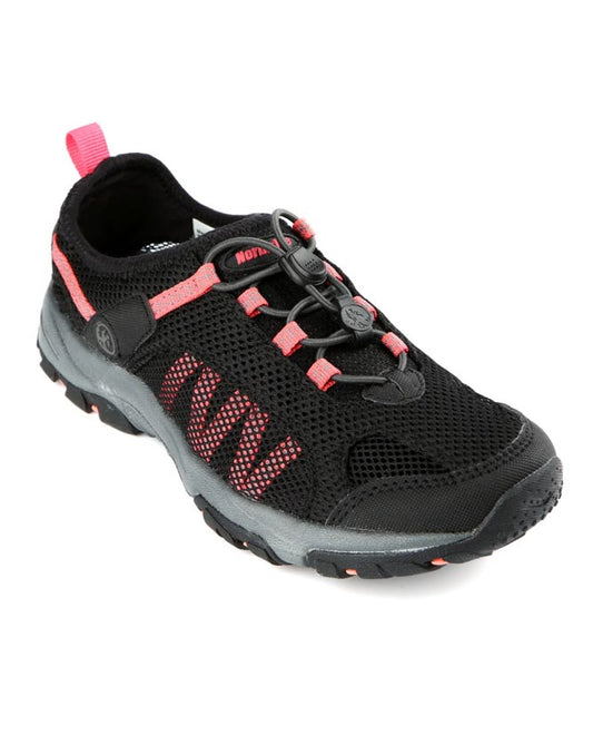 FRONT OF NORTHSIDE NIAGARA BLACK CUSHIONED LADIES WATER SHOE | 967 NORTHSIDE NIAGARA BLACK