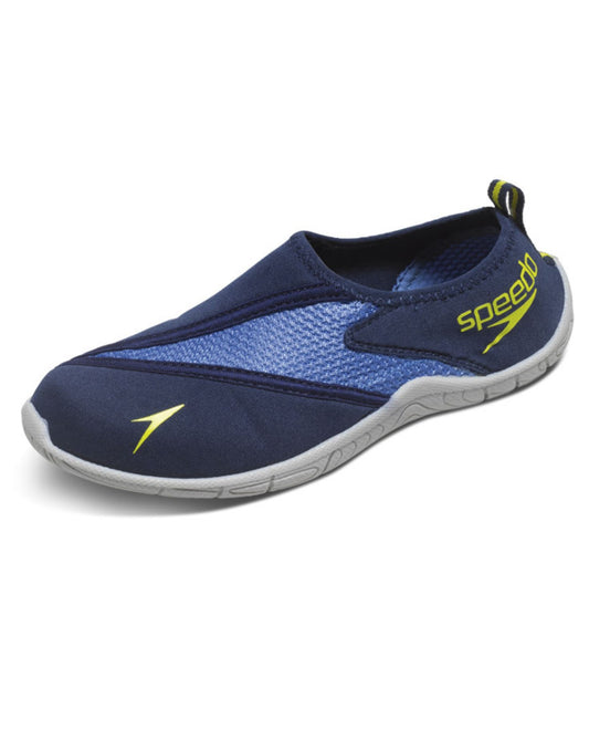 FRONT OF SPEEDO NAVY WOMEN'S SURFWALKER PRO 3.0 WATER SHOES | 412 SPEEDO INSIGNIA BLUE