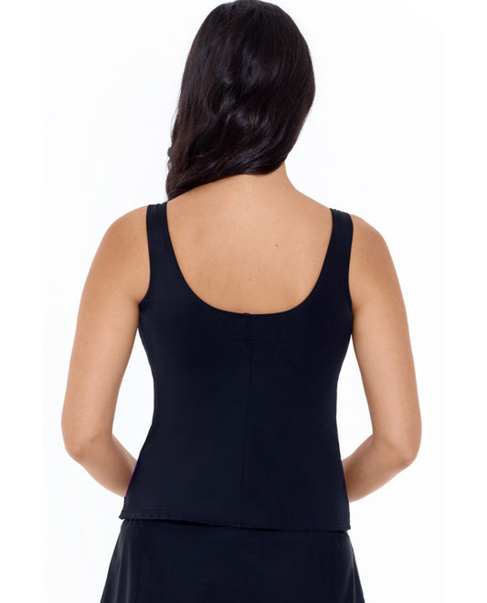 BACK OF CHLORINE RESISTANT REEBOK CHLORINE RESISTANT RADIANT ENERGY SCOOP NECK TANKINI TOP | MLT REEBOK RADIANT ENERGY