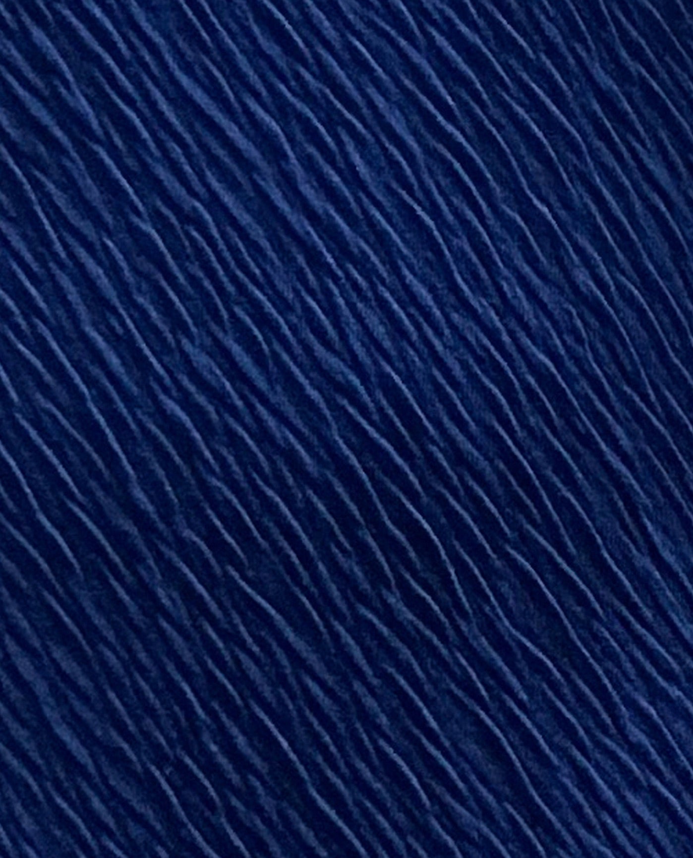 FABRIC DETAIL VIEW OF CHLORINE RESISTANT AQUAMORE SOLID LUXE TEXTURED HIGH NECK ONE PIECE SWIMSUIT | 058 AQL LUXE NAVY
