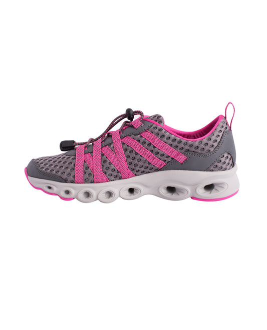 RIGHT VIEW OF CHLORINE RESISTANT AQUAMORE COLOR BLOCK AQUACISER WOMEN'S WATER SHOE | 105 AQM PINK