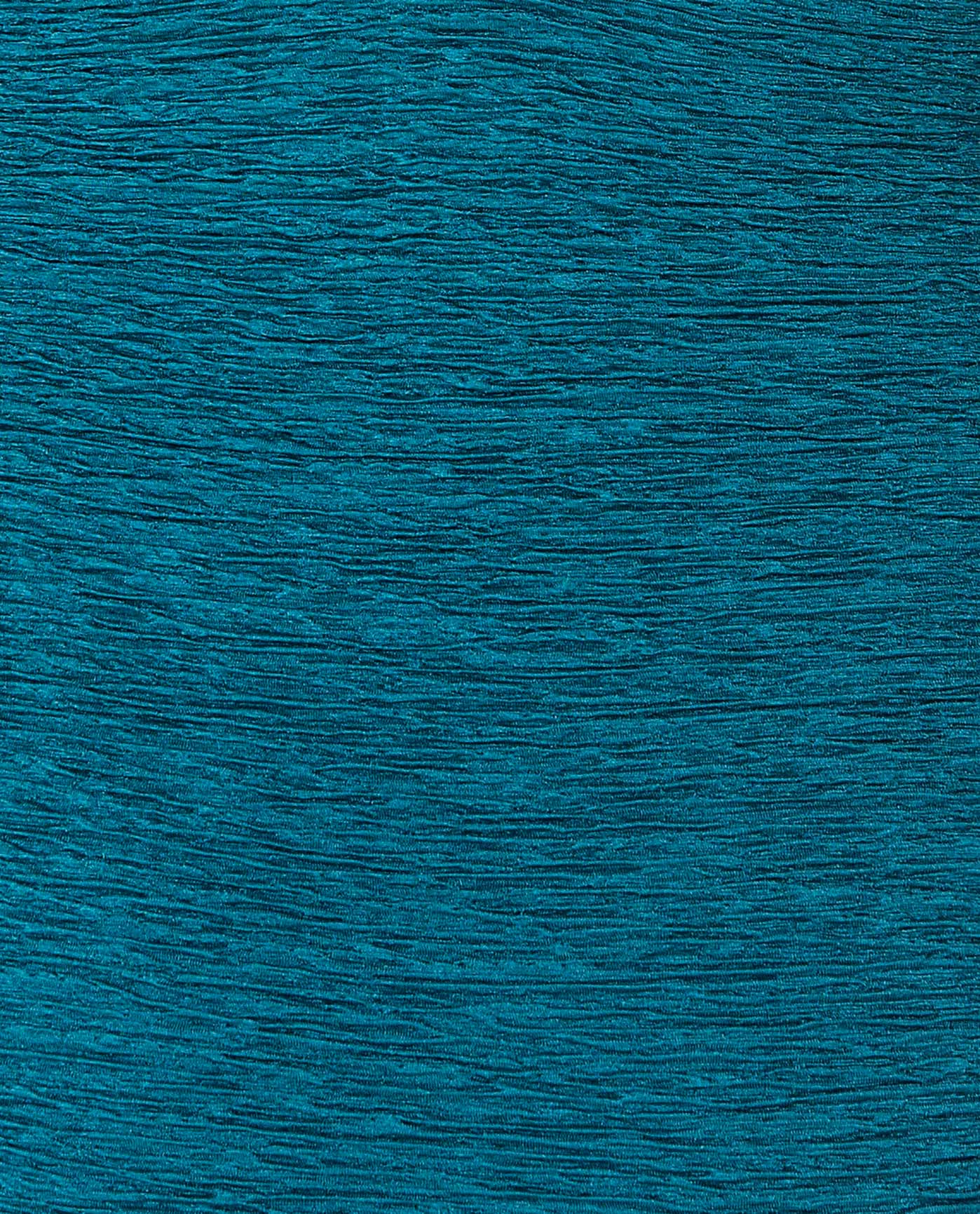 FABRIC SWATCH VIEW OF CHLORINE RESISTANT KRINKLE TEXTURED SOLID HIGH NECK ONE PIECE | KRINKLE COSMO BLUE