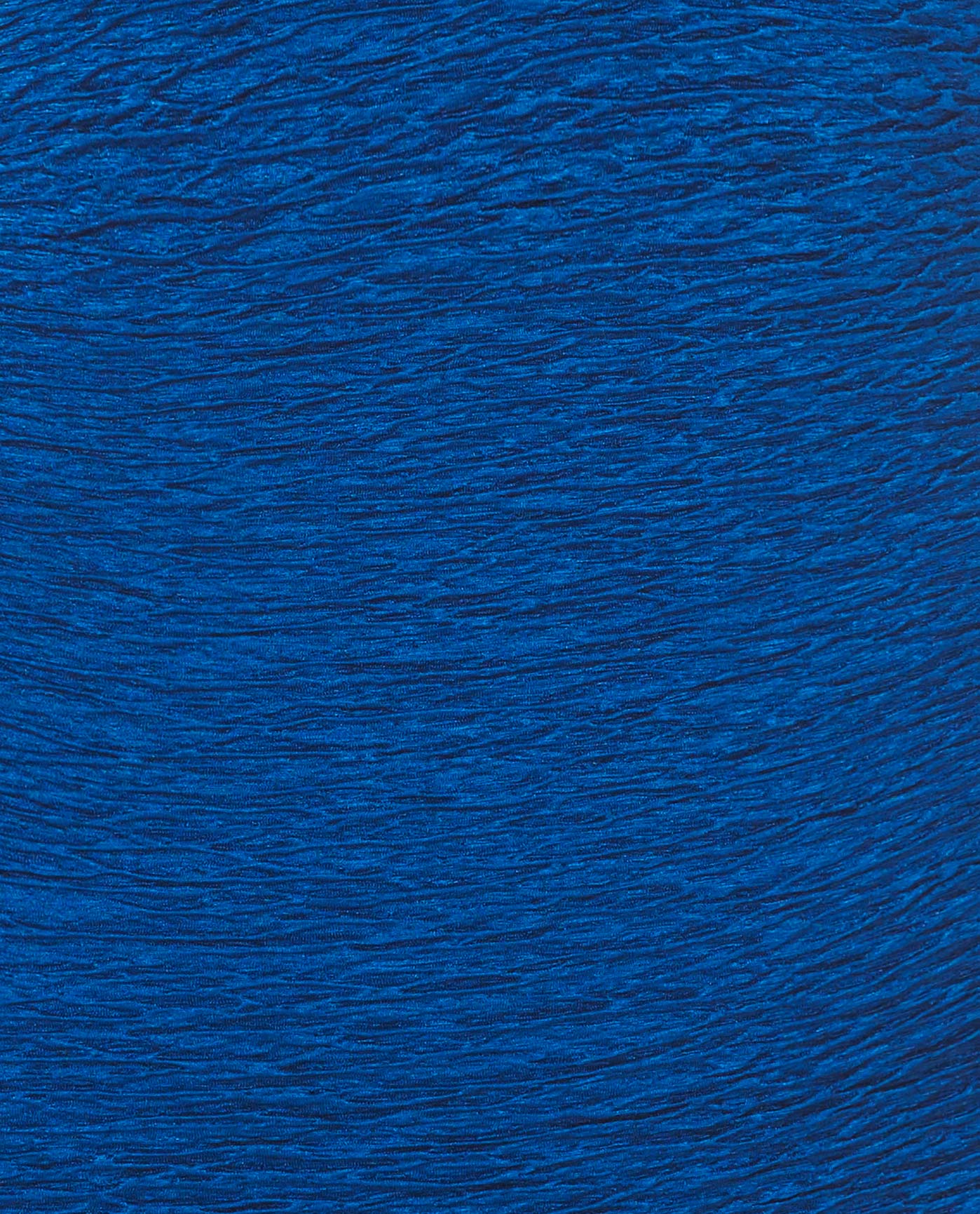 FABRIC SWATCH VIEW OF CHLORINE RESISTANT KRINKLE TEXTURED SOLID TWIST FRONT LONG TORSO ONE PIECE | KRINKLE MARINE BLUE