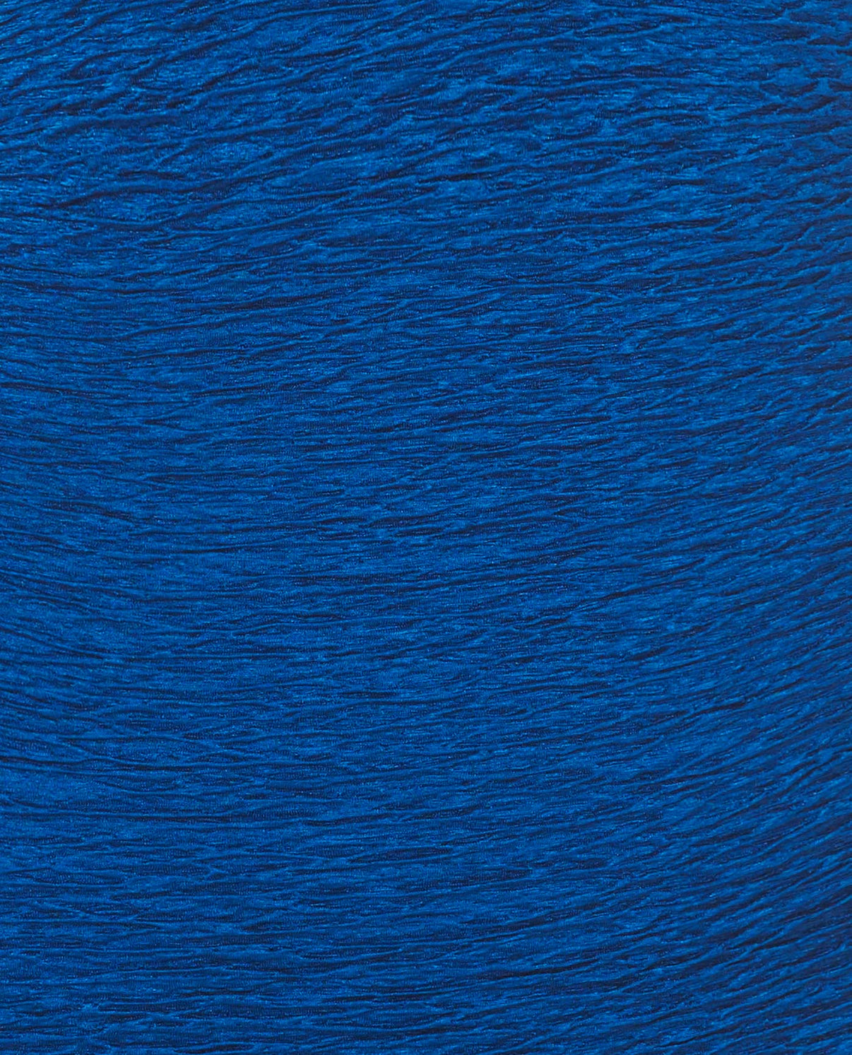 Chlorine Resistant Krinkle Textured Marine Blue Solid Twist Front Long