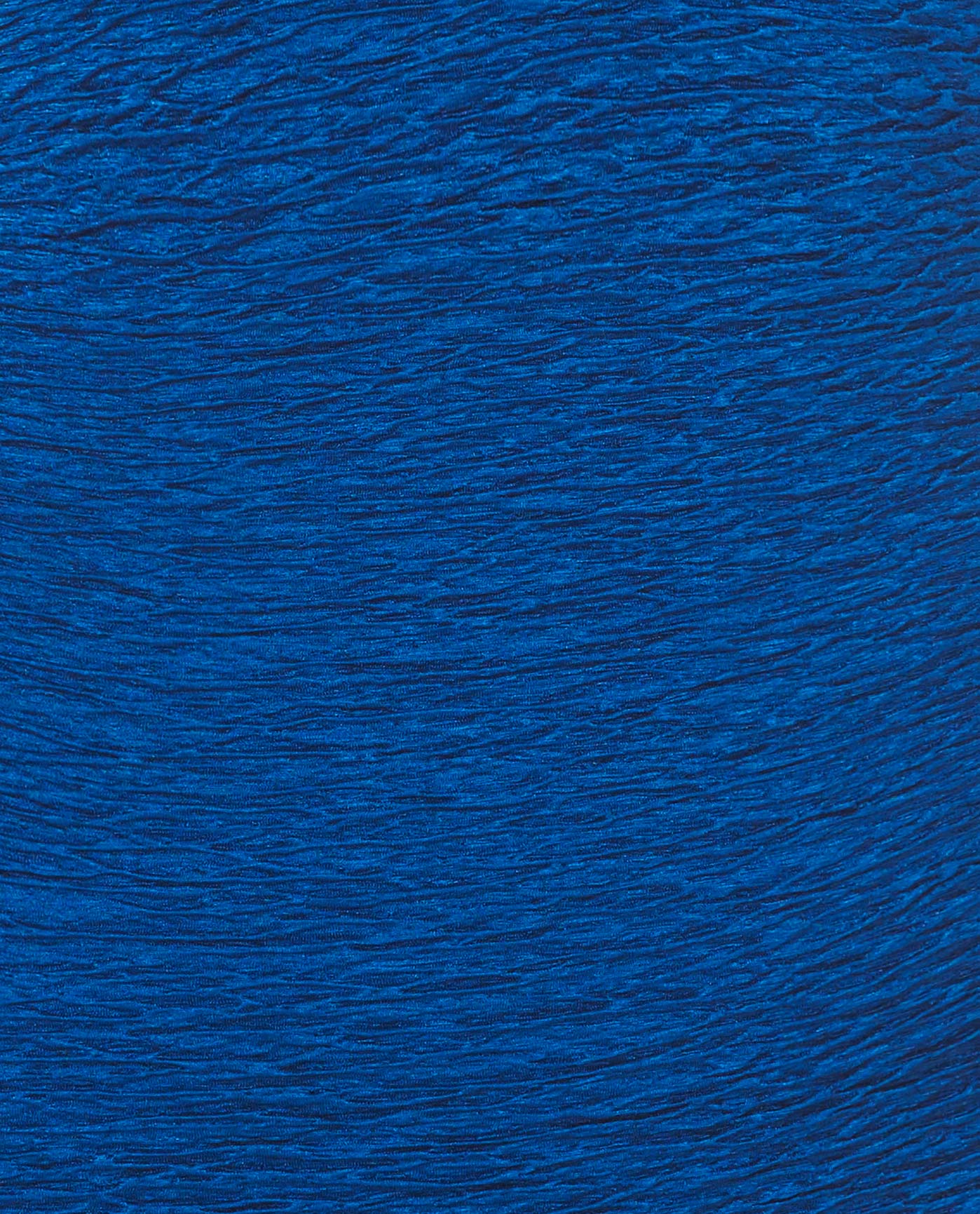 FABRIC DETAIL OF CHLORINE RESISTANT KRINKLE TEXTURED SOLID TWIST FRONT PLUS SIZE ONE PIECE | KRINKLE MARINE BLUE