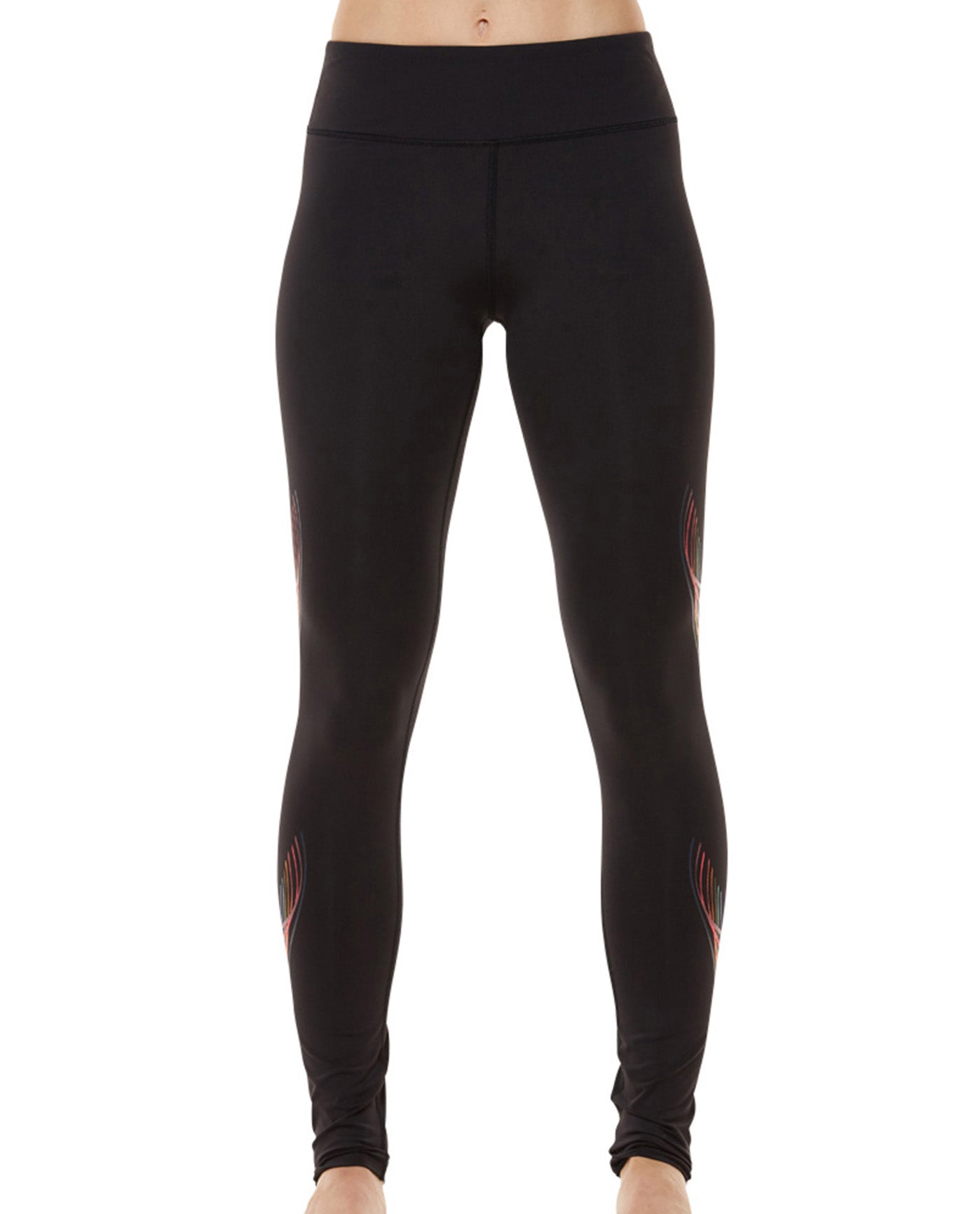 FRONT OF SHAPE VORTEX LEGGING | SHA BLACK