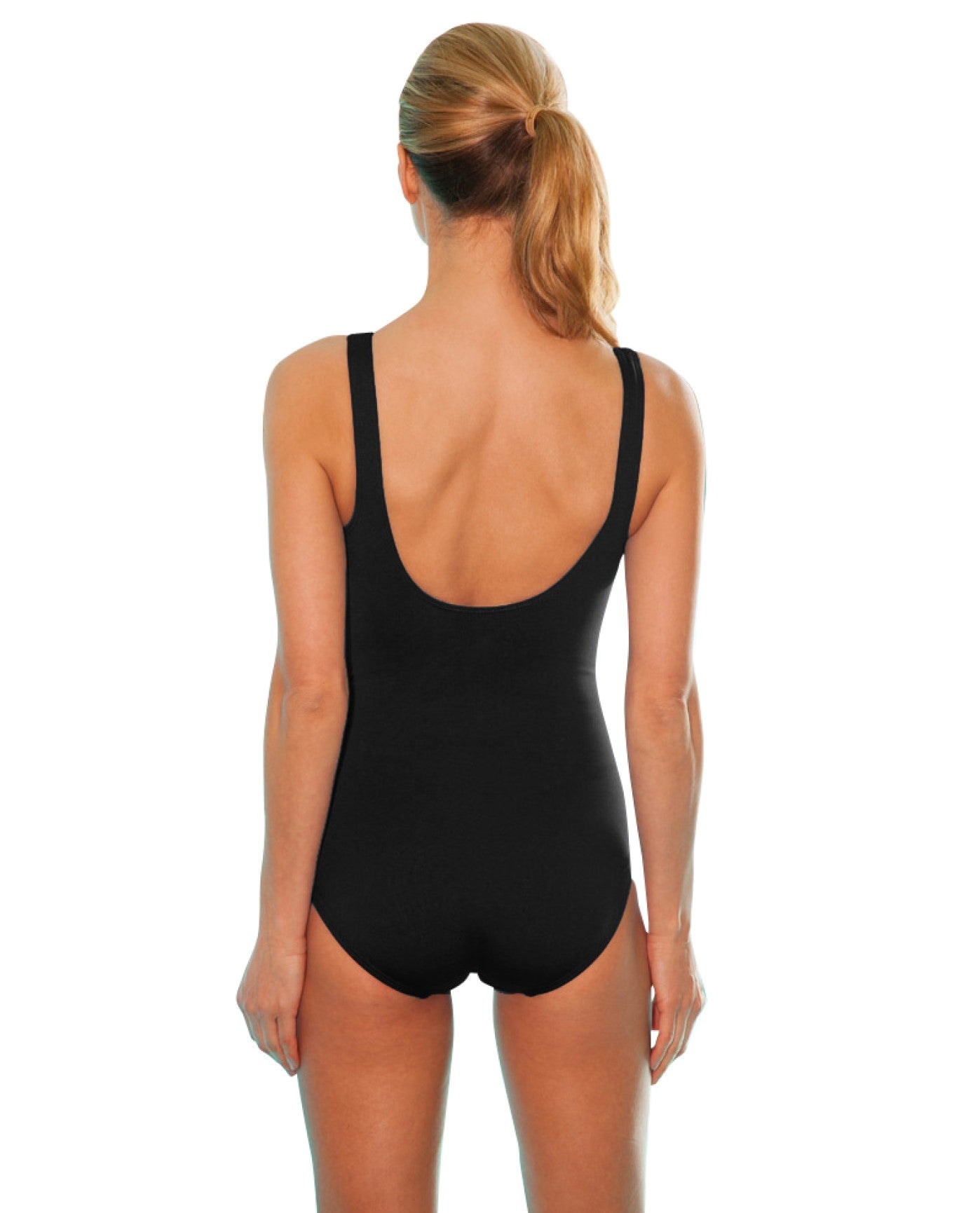 BACK OF CHLORINE RESISTANT TYR BLACK AND PINK ELITE DELRAY ONE PIECE SWIMSUIT | 121 TYR DELRAY PINK