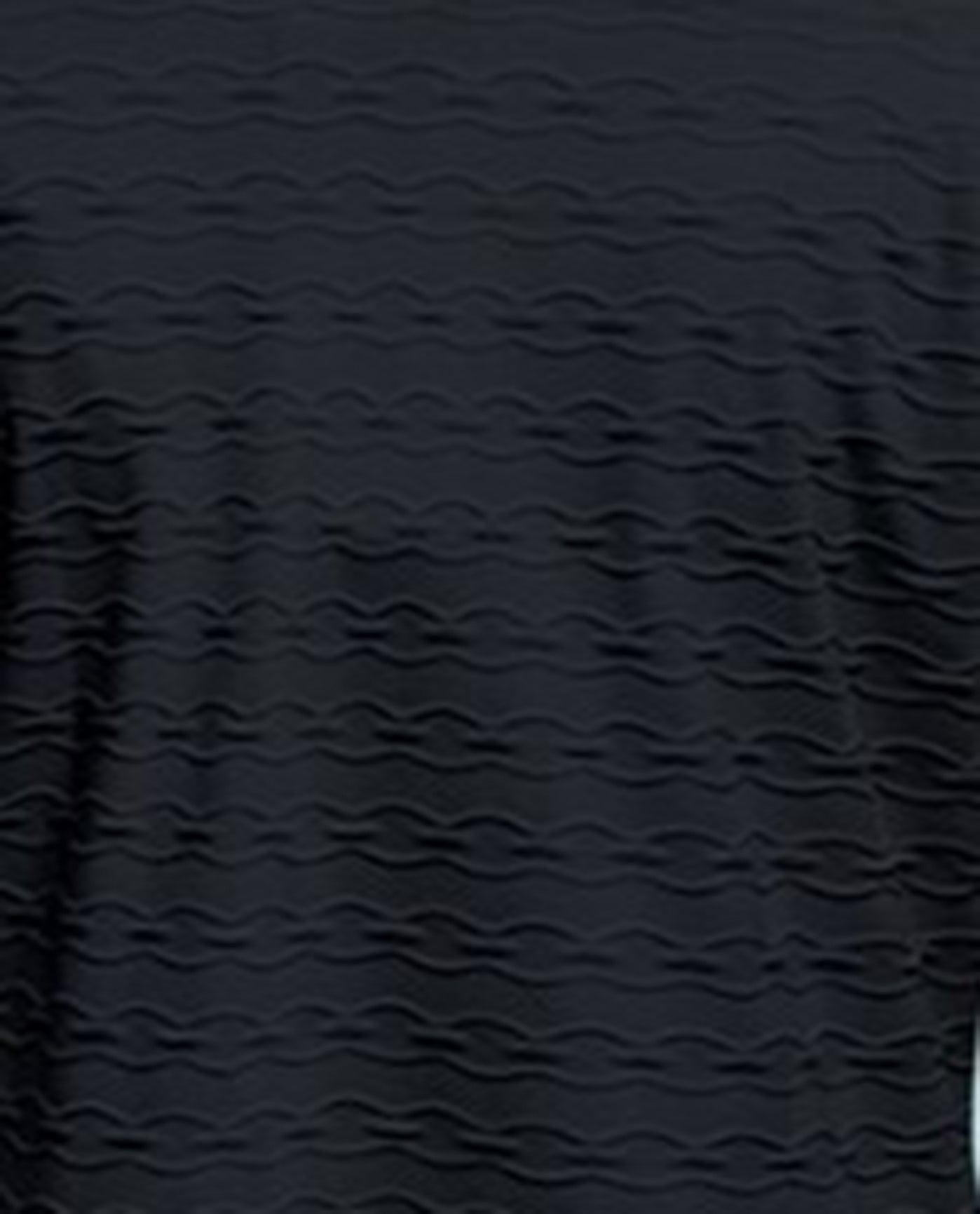FABRIC SWATCH VIEW OF AQUAMORE SOLID TEXTURED CAP SLEEVE BUTTON UP COVER UP TUNIC | 017 AQM TEXTURED BLACK