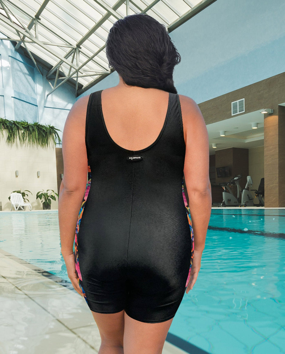 Chlorine Resistant Plus Size Zip Front Swimsuits – Swim and Sweat